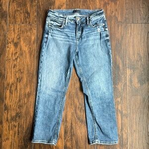 Silver Suki denim jean capri capris women's 30x23.5” (G8)